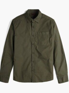 TOPO DESIGNS Men's Dirt Desert Shirt in Olive Size Small